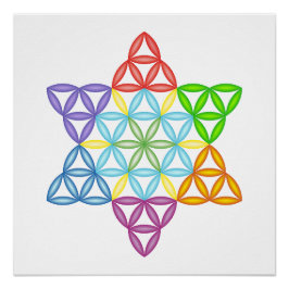 Heilige Ster - Levensster, 02/3D. Perfect Poster