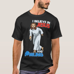 Heilige Strike Bowling Jezus T-shirt