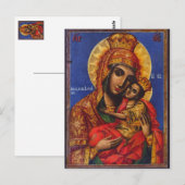 Heilige Theotokos Briefkaart (Voorkant / Achterkant)