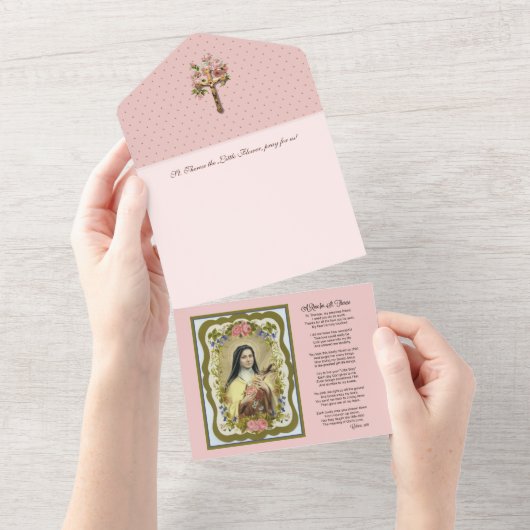 Heilige Therese Jesus Religieuze Geschriften All In One Uitnodiging (Afscheurbaar)