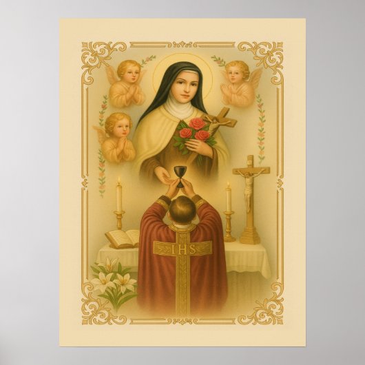 Heilige Thérèse van Lisieux Katholieke priester bi Poster (Voorkant)