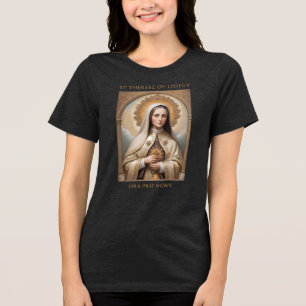 Heilige Theresia van Lisieux Rooms-Katholieke Gift Tri-Blend Shirt