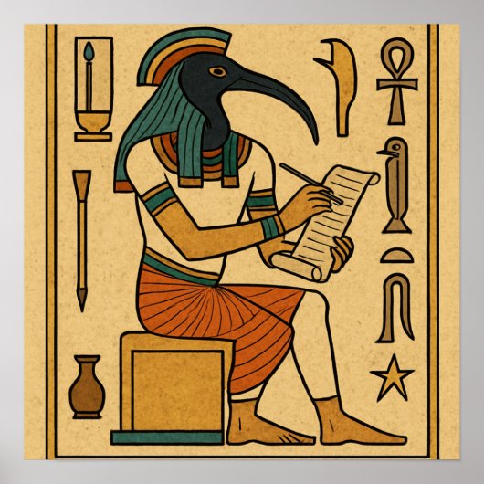Heilige Thoth Goddelijke Wijsheid Gods Poster (Voorkant)