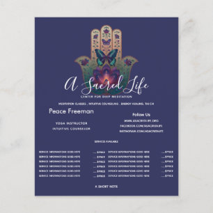 Heilige Transformatie Hamsa Hand Design Flyer