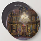 Heilige Triinity Grieks-orthodoxe kerk Ronde Button 6,0 Cm (Voorkant /achterkant)