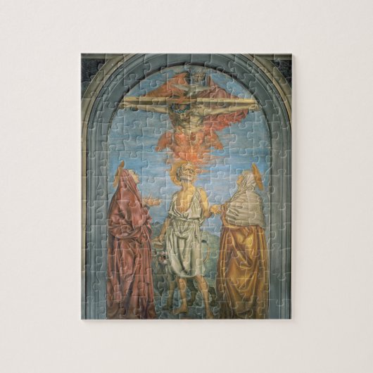 Heilige Trinity met St. Jerome (fresco) Legpuzzel (Verticaal)