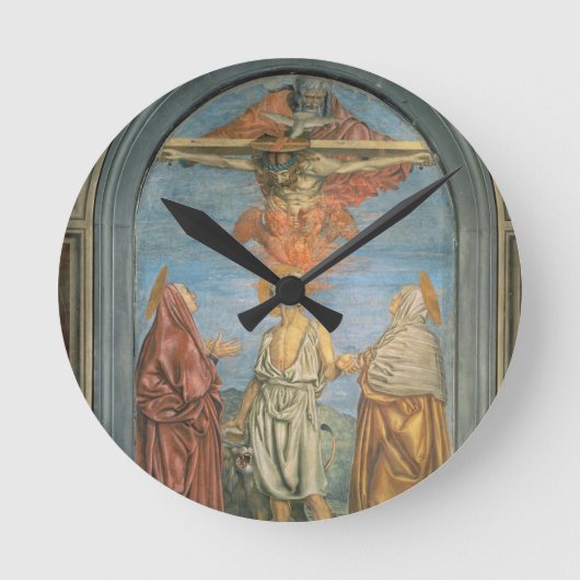 Heilige Trinity met St. Jerome (fresco) Ronde Klok (Voorkant)