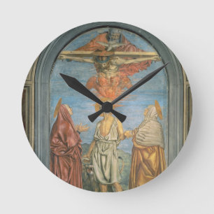Heilige Trinity met St. Jerome (fresco) Ronde Klok