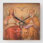 Heilige Trinity Vierkante Klok (Voorkant)