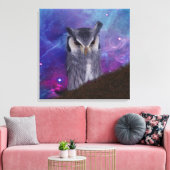 Heilige uil en fantasiehemel canvas afdruk (Insitu (Woonkamer))