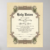 Heilige Unie Trellis Wedding Certificate Poster (Voorkant)