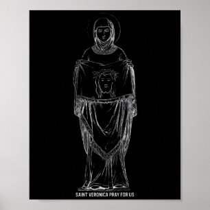 Heilige Veronica Bid Voor Ons Katholieke Christeli Poster