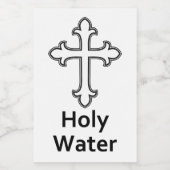 Heilige Water Kruis Wijn Etiket (Enkel label)