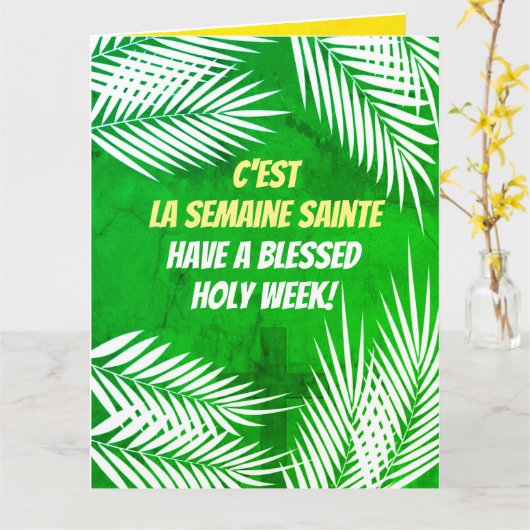 Heilige Week en paaswensen in het Frans Kaart (Gele Bloem)