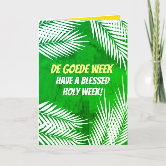 Heilige Week Paaswensen in Nederlandse en Engelse Kaart (Voorkant)