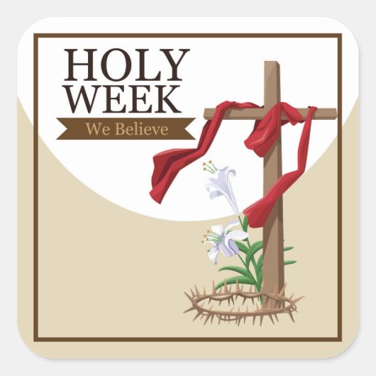 Heilige Week Square Sticker (Voorkant)