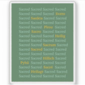 Heilige woorden Sticker (Voorkant)