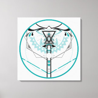 Heilige zonneglyph canvas afdruk