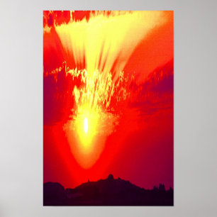 Heilige zonsondergang poster