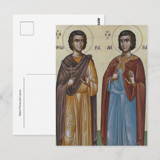 Heiligen Florus en Laurus Orthodoxe Christelijke I Briefkaart