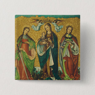 Heiligen Perpetua en Felicitas Vierkante Button 5,1 Cm