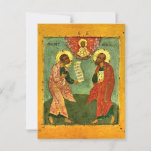 Heiligen Petrus en Paulus Orthodoxe Christelijke I Briefkaart
