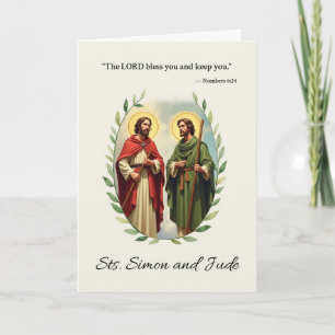 Heiligen Simon en Judas Gods Vrede en Zegeningen Kaart