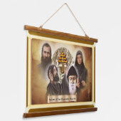 heiligen van de maronitische kerk hangend wandkleed (Gebogen)