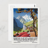 Heiligenblut Austria Vintage Poster Briefkaart (Voorkant / Achterkant)