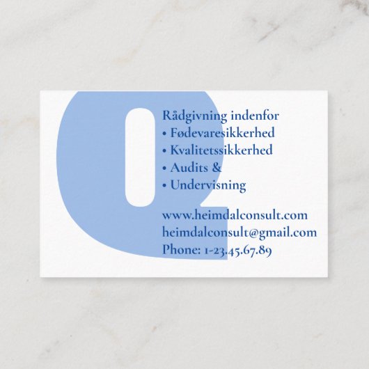 Heimdal Consult Carte de visite (Dos)