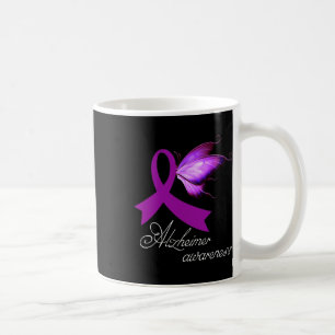 Heimerheimer Awareness Paarse lint en vlinder Koffiemok