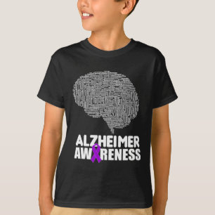 Heimerheimer Awareness Paarse Ribbon Support Walk T-shirt