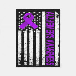 Heimerheimer Bewustzijn - Amerikaanse vlag Paarse  Fleece Deken