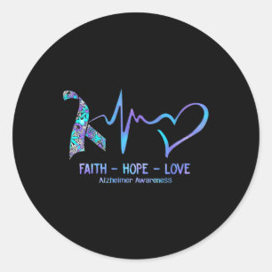 Heimerheimer bewustzijn geloof - hoop - liefde ronde sticker