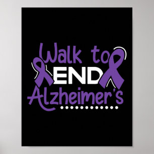 Heimerheimer Walk Dementia Warrior Paarse lint A Poster