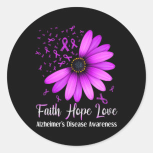 Heimerheimer's Disease Awareness Faith Hope Love P Ronde Sticker