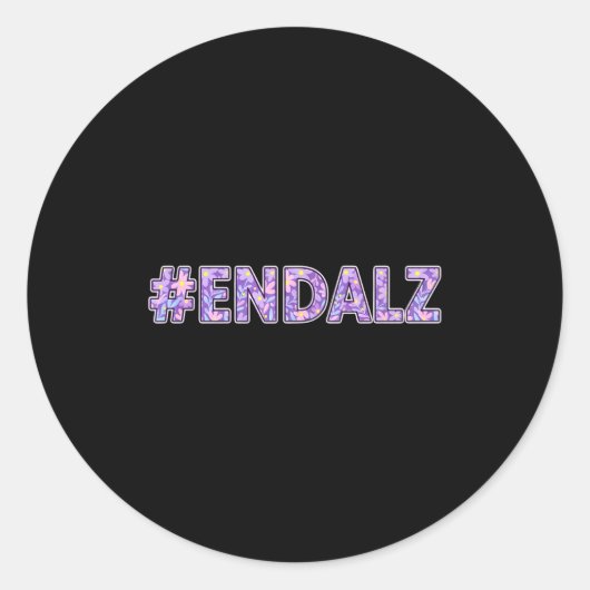 Heimer's Awareness - #end Floral Statement  Ronde Sticker (Voorkant)