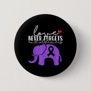Heimers Awareness Love Never Forgets End Heimers _ Ronde Button 5,7 Cm