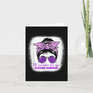 Heimers Awareness Messy Bun Paarse Dementie Heimer Kaart