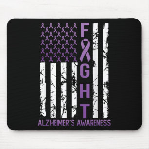 Heimers Awareness Month Day Amerikaanse vlag lint Muismat