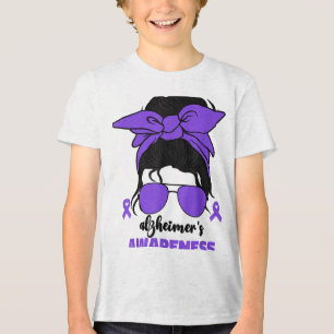 Heimers Awareness Month voor vrouwen Paarse Heimer Tri-Blend Shirt