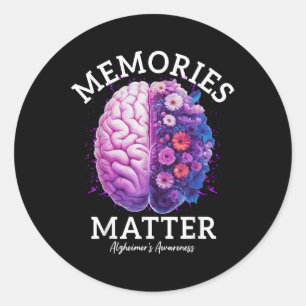 Heimers Bewustzijnsherinneringen Hersenbloemen Ronde Sticker