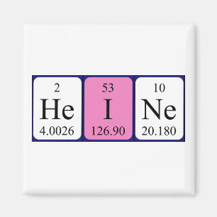 Heine periodiek table name magnet magneet