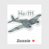 Heinkel He 111 Duits WW2-vliegtuig Sticker (Vel)