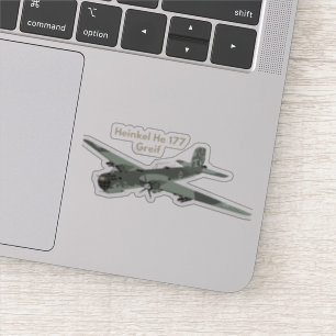 Heinkel Hij 177 Duits WW2 Bombervliegtuig Sticker