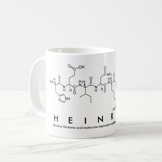 Heinrich peptide nom mug (Devant gauche)