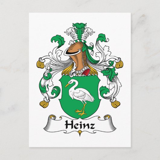 Heinz Family Crest Briefkaart (Voorkant)