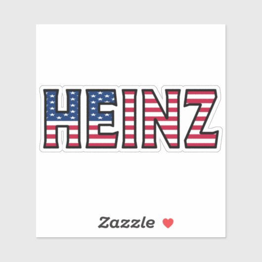 Heinz Name Vorname USA Sticker Stickerset (Vel)
