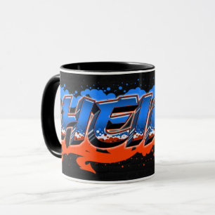 Heinz Prénom Graffiti blue Tasse orange