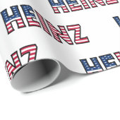Heinz Prénom Nom USA Papier cadeau (Coin rond)